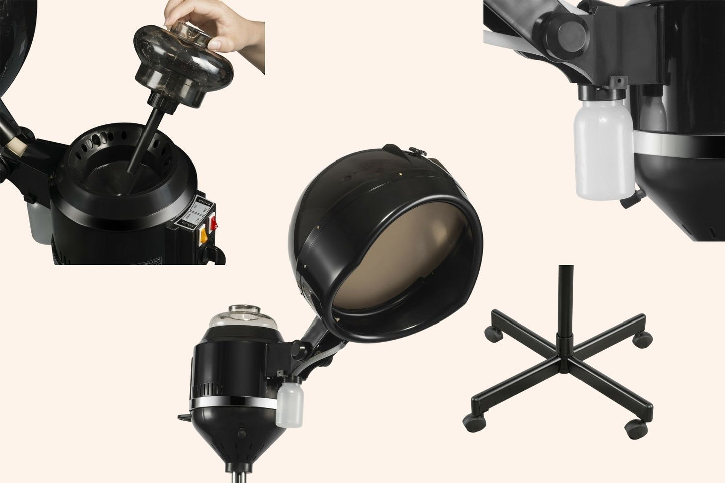 Professional Hair Spa Steamer with sleek design for at-home deep conditioning treatments and enhanced product penetration- steamer parts